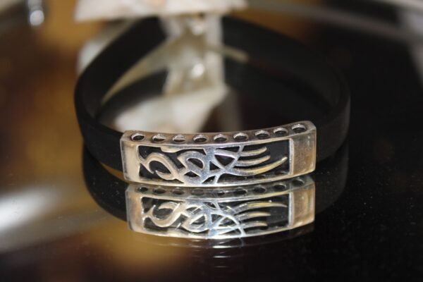 black belt Silver bracelet