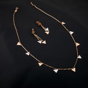 gold chain earring set