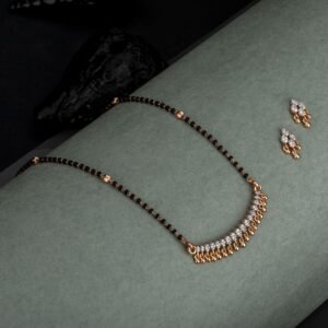 gold mangalsutra earring set