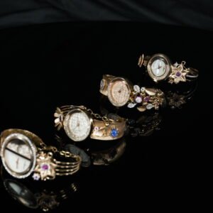 gold watch set for ladies