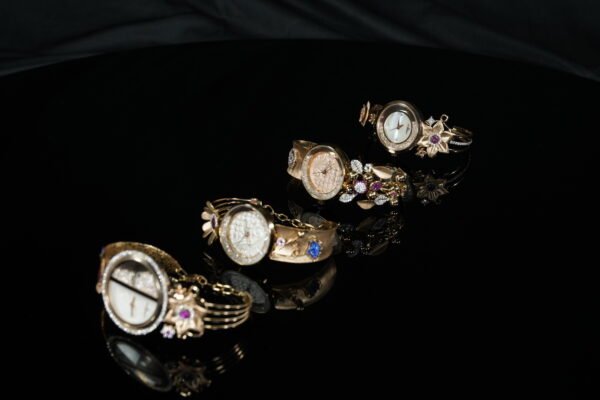 gold watch set for ladies