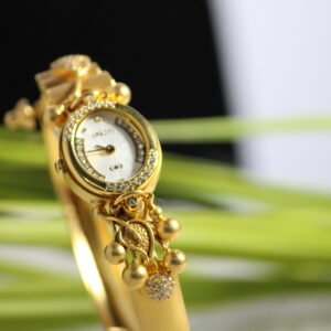 kada style golden ladies watch