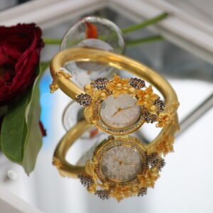 kada style golden watch for ladies