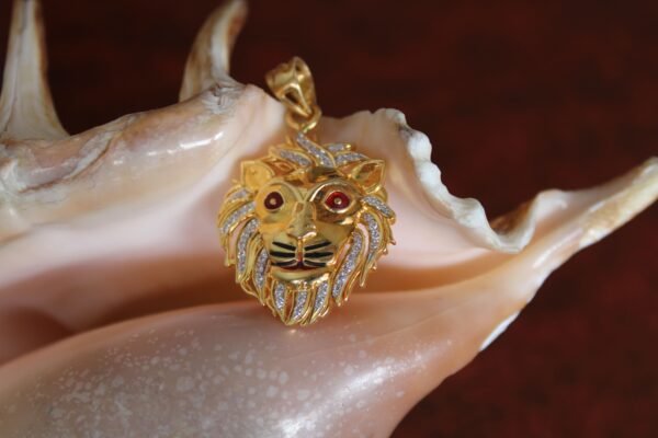 Lion Gold Pendant For Gents