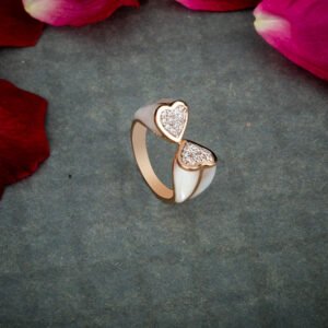 love rose gold ring