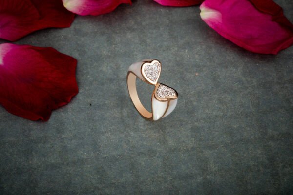 love rose gold ring