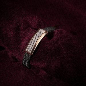 rose gold bracelet with black belt for girls