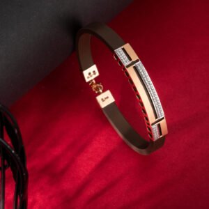 rose gold bracelet with rubber