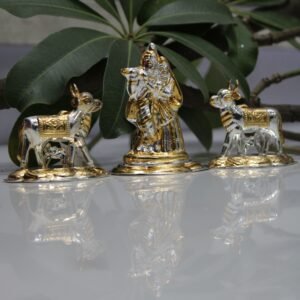 Silver Radha Krishna Idol