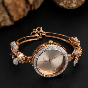 titan rose gold watch for the women